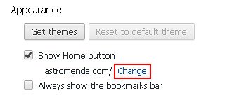 Click Change under Appearance section