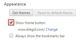 Click Change under Appearance section