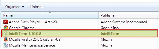 Uninstall Intelli Term